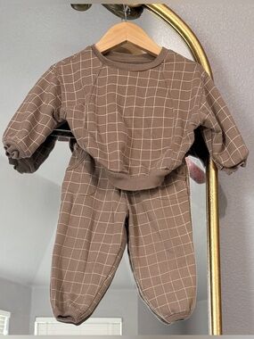 Easy Peasy Sweatsuit Matching Outfit 12m